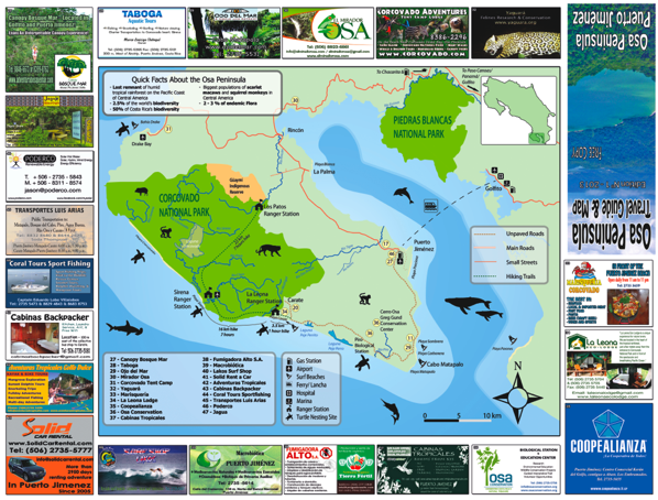 Map of The Osa Peninsula and Puerto Jimenez is Out Now!